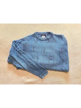 Tosani Sweater M | 90s Blue Textured Knit